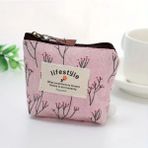 Peywest Çok AMAçlı Kore Tarzı Kanvas Mini Bozuk Para Cüzdanı Kadın Küçük El Cüzdanı 11X8 Cm - Pembe