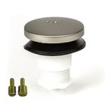 PF WaterWorks PF0935-BN Ayak Dokunmatik Küvet Sifonu, 3/8" ve 5/16" Bağlantılı, Fırçalanmış Nikel