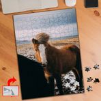 PF62 Sarı Yeleli At Arazi Hayvan 240 Parça Puzzle Yapboz Tablo