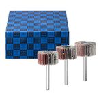 PFERD 44498002 zımpara seti F, 3 parçalı | Korindon Ø30 x 15 mm şaft çapı 6 mm A60, 80, 120 | ince bileme ve bitirme için, 30 x 15 mm