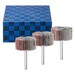 PFERD 44498003 zımpara seti F, 3 parçalı | Korindon Ø40 x 20 mm şaft ø 6 mm A60, 80, 120 | ince bileme ve bitirme için, 40 x 20 mm