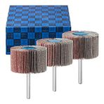 PFERD 44498004 zımpara seti F, 3 parçalı | Korindon Ø50 x 30 mm şaft ø 6 mm A60, 80, 120 | ince bileme ve bitirme için, 50 x 30 mm
