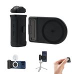 PGYTECH MagCam Telefon Kamera Tutacağı, Uygulamalı Dahili 3000 mAh Powerbank / Çıkarılabilir Bluetooth Uzaktan Kumanda/Telefon Standı, MagSafe Kablosuz Şarjlı 3'ü 1 Arada Manyetik Kameralı Telefon