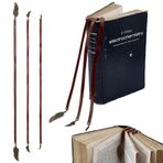 PH PandaHall 3 stil deri bant kitap ayracı kanat kolye uçlu doğum günü Noel hediyeleri, antik bronz 17~20 inç (44~51 cm)
