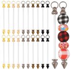 PH PandaHall 30 adet 5 renk Beadable Keychian barlar 2.5mm delik boncuklar için kısa boş zincirler konnektör halkası kolye takılar süsler hediye etiketleri yapımı chriatmas ağacı ev partisi dekotor, 5