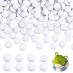 PH PandaHall 300 adet Gözler Kabaşon, 8 mm Beyaz Düz Sırtlı Hayvan Gözleri Düz Yuvarlak El İşi Göz Kabaşon Zanaat Reçine Kubbe Düğmesi Doldurulmuş Hayvan Amigurumi Ayı Oyuncak Kukla Kedi Yapımı