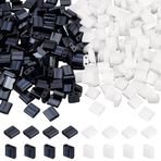 PH PandaHall 300 adet Tila boncuk, 2 farklı renkte, 2 delikli Rocailles 5 x 5 mm düz kare el işi boncuğu, Japon camı, gevşek mesafe boncukları, istiflenebilir takılar için, arkadaşlık bilekliği,