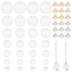 PH PandaHall 42 adet Mini Boş Şeffaf Cam Küre, Kapaklı Dilek Cam Topu, Doldurulabilir Top Flakon Charm Şeffaf Süsler Kendin Yap Kolye Ucu Tılsımları için Asılı Küpe Yapımı, 8~20x19 mm