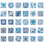 PH PandaHall 60 adet cam kabaşon 30 stil 25 mm mozaik baskılı kabaşon kare cam kabaşonlar Flatback kubbe cabochons çiçek mozaik çini fotoğraf için Cameo kolye ucu takı yapımı DIY el sanatları