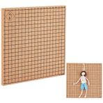 PH PandaHall Makrome Proje Tahtası, 1 adet 20 x 20 cm / 7,8 x 7,8 inç Kare El Yapımı Örgü El İşi Yardımcı Tahta Çift Taraflı Izgara Daireler Büyük Mantar Pano Bilezik Saç Örgü Peruklar için T İğnelerle Çalışma, Bronz