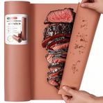 PH PERKHOMY Pembe Kasap Kağıt Rulo 18" x 1800" (150') Sigara İçen Barbekü Izgara için Sigara Et Ağartılmamış Kaplamasız Mumlu (Pembe, 45,72 cm x 150')
