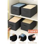 PH Prendi Home 4 Adet Dolap İçi Düzenleyici, Raf Düzenleyici, Katlanabilir Kıyafet Saklama Kutusu-45cm x 25cm x 20c