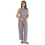 Phagun Baskılı Suni İpek Kolsuz Yeşil Kadın Pijama Seti