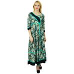 Phagun Çiçekli Tasarımcı Anarkali Kurti Pamuk Etnik Kurta Günlük Çok Renkli Kadın Elbise