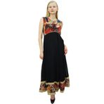 Phagun Jorjet Anarkali Kurta Kurti Resmi Hint Siyah Kadın Parti Elbisesi