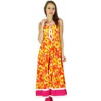 Phagun Tasarımcı Hint Bollywood Kurta Etnik Kurti Günlük Sarı ve Turuncu Kadın Tunik