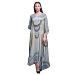 Phagun Uzun Plaj Kaftan Bikini Örtü Maksi Açık Lavanta Mavisi Kadın Elbise