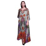 Phagun Uzun Plaj Kaftan Bikini Örtü Maksi Şeker Kırmızısı Kadın Elbise