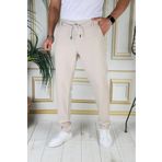 PHANTOM JEANS Erkek Bej Italyan Kesim Kaliteli Esnek Slim Fit Likralı Lastikli Ipli Şık Koton Kumaş Pantolon Okul