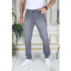 PHANTOM JEANS Erkek Gri Üstten Cepli Armürlü Regular Fit Rahat Kesim Esnek Chino Keten/kanvas Koton Pantolon
