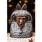 Pharaoh Wooden Statue, El Yapımı Ahşap Firavun Heykeli, Bali El Yapımı Yoga Meditasyon Dekor