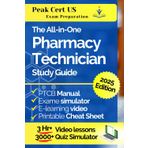 Pharmacy Technician Study Guide.: Complete Exam Prep with PTCB Manual, Realistic Exam simulator with 3000+ Q&A, Step-byStep Video Lessons and Printable Cheat Sheet