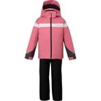 Phenix Curve Line Sleeves Two-Piece Kız Çocuk Pembe Ceket-Pantolon Takım
