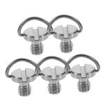 PHENOFICE 10 Parça Tripod montajı 1/4 vidalı kamera tripod vidası kamera vidalarının değiştirilmesi 1/4 inç kamera vidası tripod montaj vidası d halkası Demir - nikel kaplama Silver
