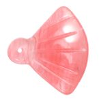 PHENOFICE Retro Kırmızı Doğal Jade El Oyma Yelpaze Şekilli Kolye ve Bileklik İçin Takı Aksesuar Parçası DIY