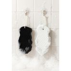 PHENORA Banyo Süngeri Bebek ve Çocuklar Için Yumuşak Banyo Lifi (2 Adet) - Siyah - Beyaz