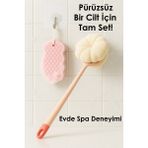 PHENORA Pürüzsüz Bir Cilt Için Tam Set – Banyo Duş Süngeri, Fırçası ve Lifi - Pembe