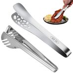 PHIEZC 2'li paket spagetti maşası, servis maşası, mutfak maşası, et maşası, makarna dispenseri, paslanmaz çelik salata maşası, makarna, kızartma eti, meyve maşası için, bulaşık makinesinde yıkanabilir