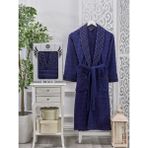 Philippus Vespira Erkek Şalyaka Kutulu Bornoz Koyu Lacivert - XL