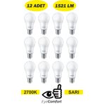 Philips 13W Sarı Led Ampul 2700K MyCare 1521 Lümen E27 – Sıcak Işık, Enerji Tasarruflu