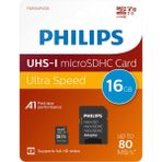 Philips 16GB Microsdhc Kart + Sd Adaptör – Class 10 Uhs-I U1, 80MB/S Okuma Hızı