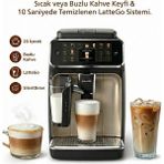 Philips 20 Çeşit Sıcak ve Soğuk Kahve Hazırlayan Tam Otomatik Espresso Makinesi Lattego Süt Köpürtücü Sistemi Sessiz Çalışan Seramik Öğütücü ve Dokunmatik - Siyah