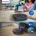 Philips 2000 Serisi Robot Süpürge - Tek Seferde Süpürür ve Siler, 6000 Pa Emiş Gücü, Lds Navigasyon, Kompakt Otomatik Boşaltma,
