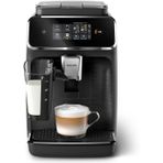 Philips 2300 Serisi tam otomatik kahve makinesi - 4 içecek, modern renkli dokunmatik ekran, LatteGo süt sistemi, SilentBrew, %100 seramik öğütücü, AquaClean filtre, mat siyah (EP2330/10)