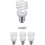 Philips 23W Tasarruflu Spiral Ampul Sarı Işık 3 Adet - Gün Işığı