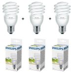 Philips 2700K Enerji Tasarruflu Spiral Ampul - 1883 Sarı Işık 3 Adet