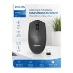 Philips 3000 Series Kablosuz Mouse 1200 DPI 2.4GHz USB Nano Alıcılı Sessiz Ergonomik Mouse