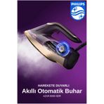 Philips 3000W Yeni Azur Buharlı Ütü, OptimalTEMP Teknolojisi