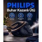 Philips 3100 W Güçlü Activesense Teknolojili Premium Buhar Kazanlı Ütü, 1,8 L Hazne, Dikey Buhar, Hızlı Ütüleme ve Ev Tekstili Için Konforlu Çözüm Yoğun Ütü Temposunda Zamandan Tasarruf Isteyen - Altın