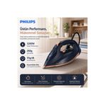 Philips 3200 W Yüksek Güçlü Buharlı Ütü Çizilmez Özel Tabanlı 260 gr Şok Buhar Performanslı Akıllı Kapanma Özellikli