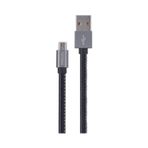 Philips 3A 60W UsbA to Micro Deri Kaplama Hızlı Şarj ve Data Kablosu 1.2m Siyah DLC2518B/97