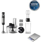 Philips 5000 Serisi 1200 W 1.7 L Mutfak Robotlu El Blender Seti + Mutfak Tartısı - Siyah - Inox
