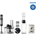 Philips 5000 Serisi El Blenderı 1200W Motor, Paslanmaz Çelik Bıçaklar, Bebek Maması Hazırlama - Siyah