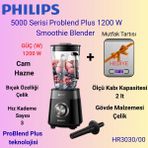 Philips 5000 Serisi Smoothie Blender + Hassas Mutfak Tartısı Hediye - Siyah