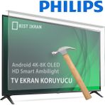 Philips 50PUS8500 Tv Ekran Koruyucu - Philips 50" Inç 126CM 4K UHD Dolby Atmos Titan Os Ambilight QLED - 50 inç