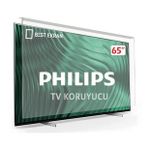Philips 65pus8009 Tv Ekran Koruyucu - Philips 65" İnç 164 Cm Ambilight Kırılmaz Koruyucu Şeffaf Paneli